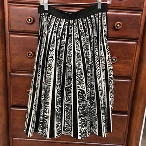 Vintage cotton skirt with Aztec designs Hand painted and washable Size small